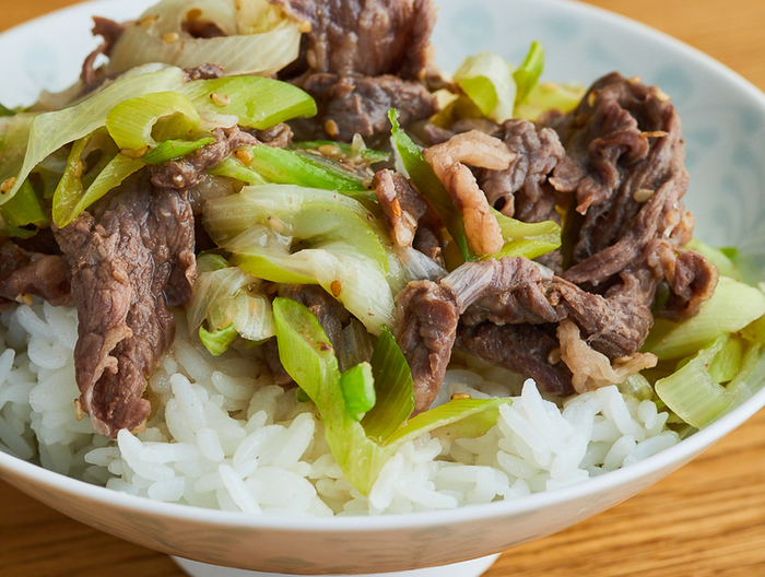 ねぎたっぷり 塩牛丼