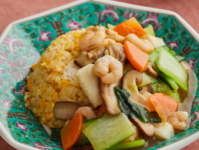 シーフードのあんかけチャーハン