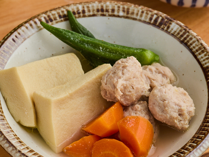 鶏団子と高野豆腐の煮浸し