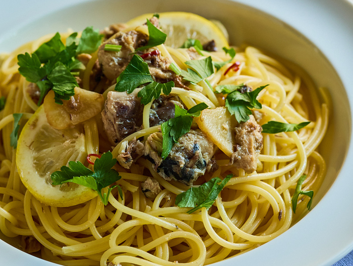 さばレモンパスタ