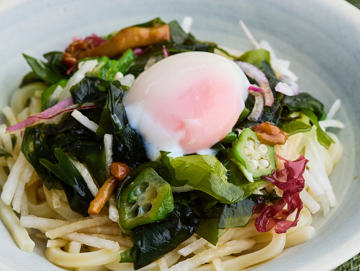 ネバネバサラダで 冷やしうどん
