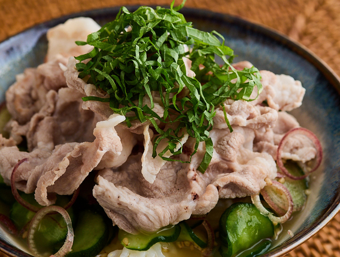 豚しゃぶ肉の冷や汁風