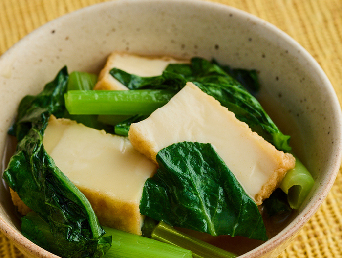 小松菜と厚揚げの煮浸し
