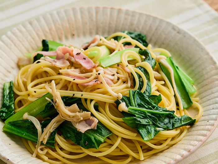 小松菜の和風パスタ