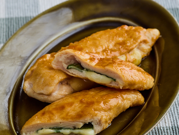鶏ささ身のチーズはさみ焼き