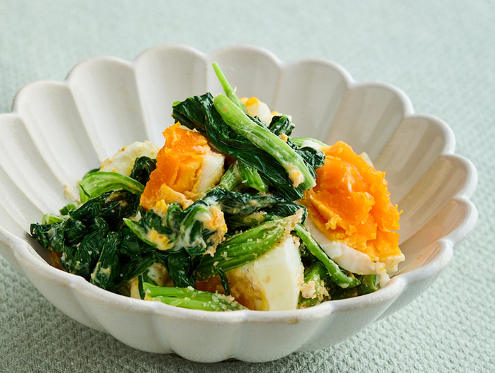 ほうれん草と卵のサラダ