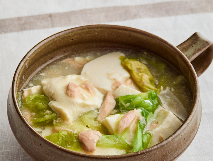 包丁いらず 豆腐とレタスのうま煮