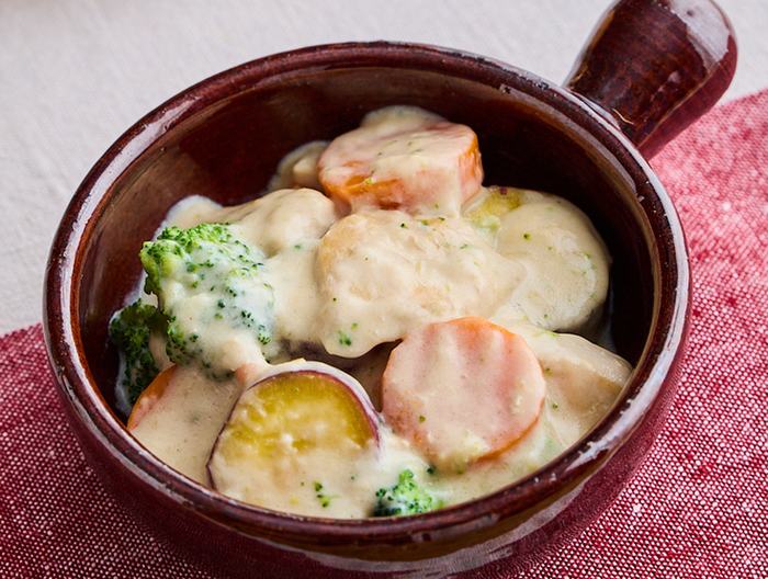 鶏むね肉とさつまいものクリーム煮