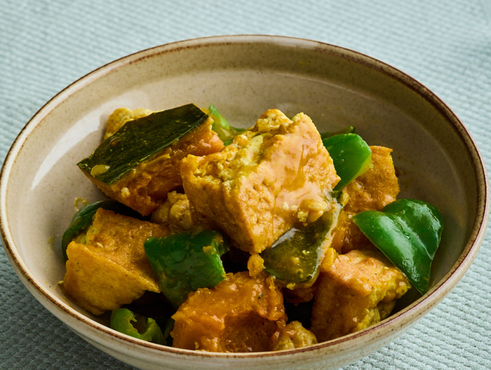 厚揚げのカレーそぼろ煮