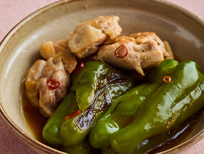 鶏肉とピーマンの煮物