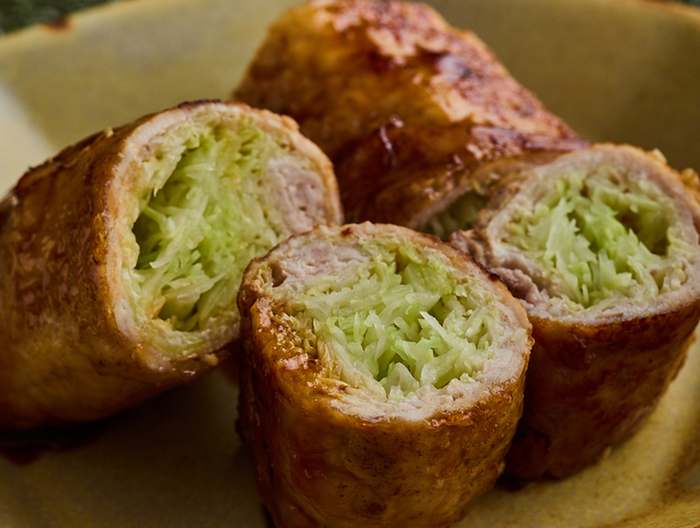 キャベツの肉巻きロール