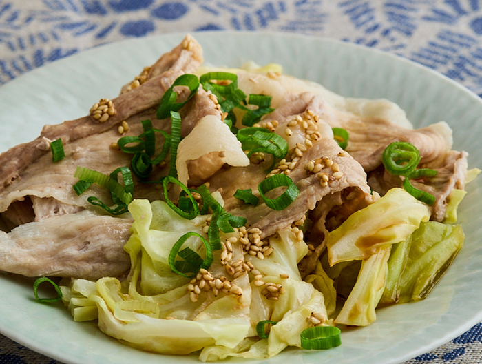 豚肉とキャベツのぽん酢蒸し