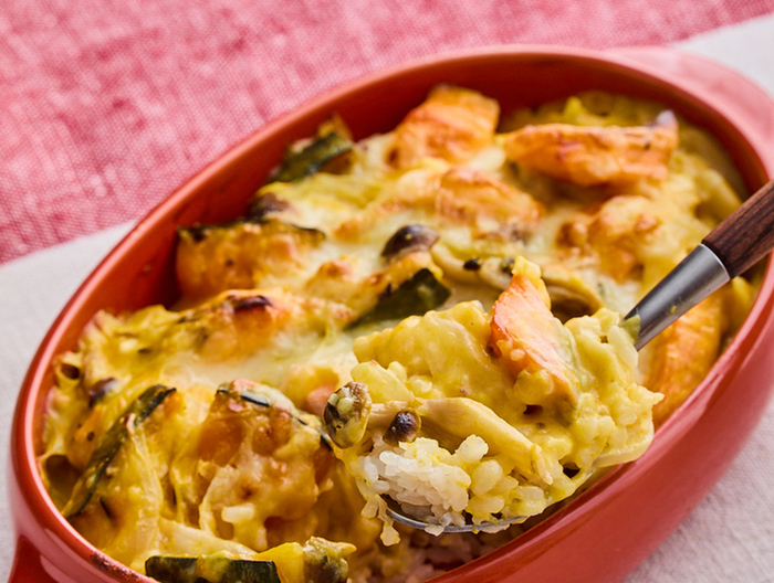 鮭とかぼちゃのドリア