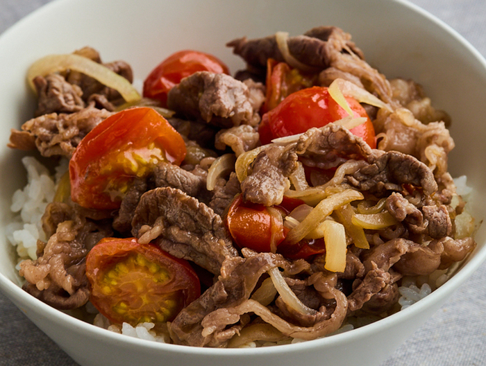 トマト牛丼