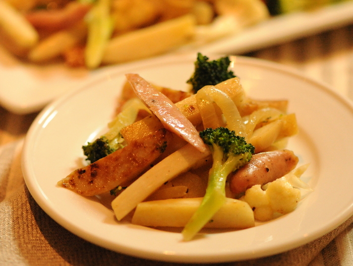 里芋でジャーマンポテト風