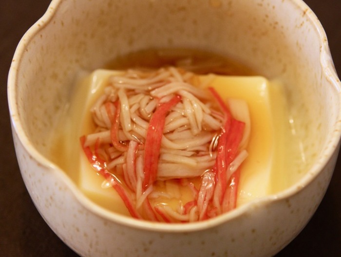 たまご豆腐カニカマあんかけ