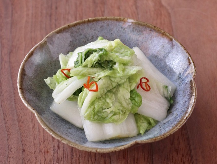 ビニール袋でつくる白菜の浅漬け