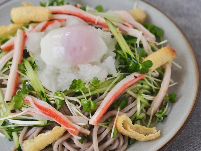 柚子胡椒のピリ辛サラダ蕎麦