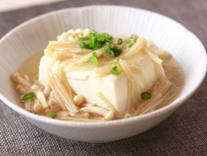 豆腐のえのきあんかけ
