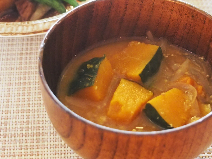 ホクホク かぼちゃのお味噌汁