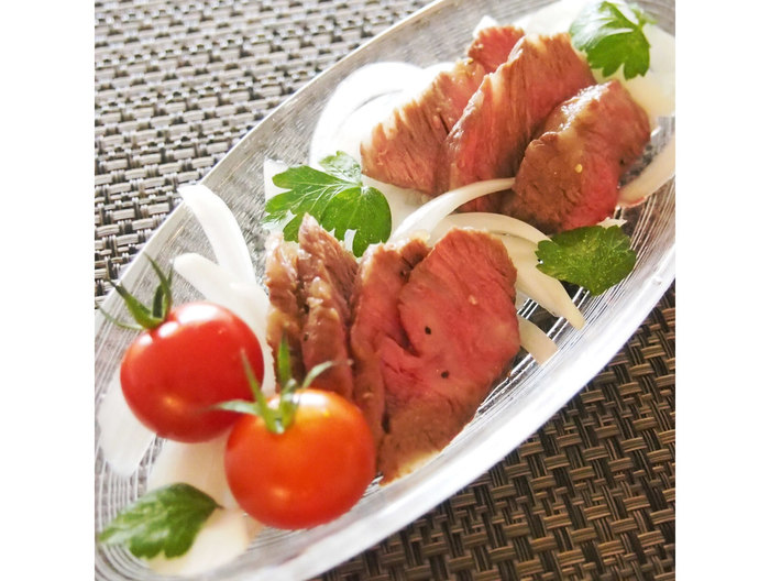レンジで作る 焼かない味付きローストビーフ