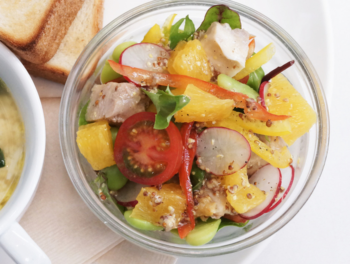 チキンとオレンジのマスタードサラダ