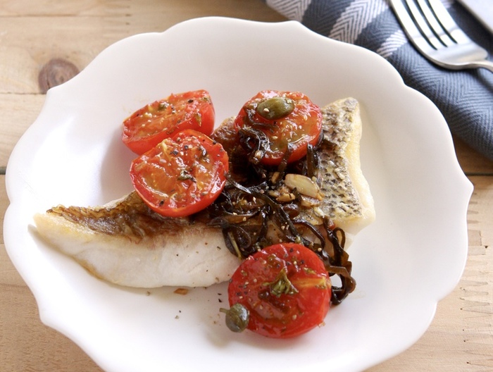 鯛のポワレ 塩昆布レモン