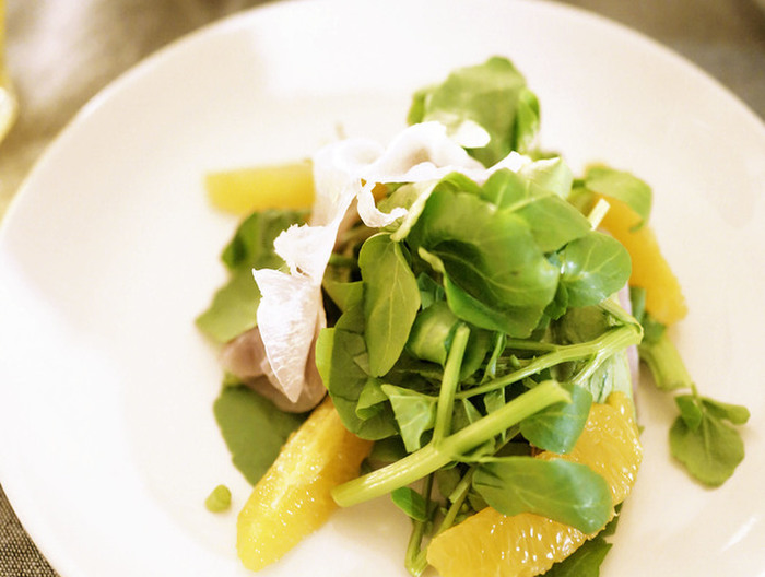 クレソンのオレンジサラダ