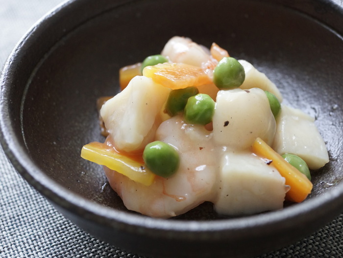 貝柱と海老の山椒炒め