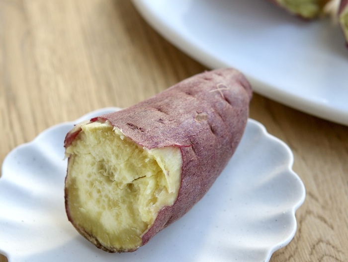 レンジでホクホク 蒸かしさつまいも