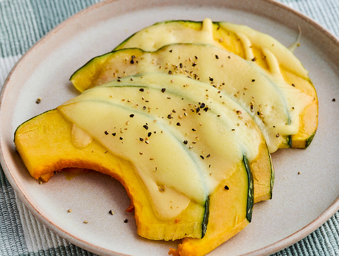 材料３つ かぼちゃの温サラダ