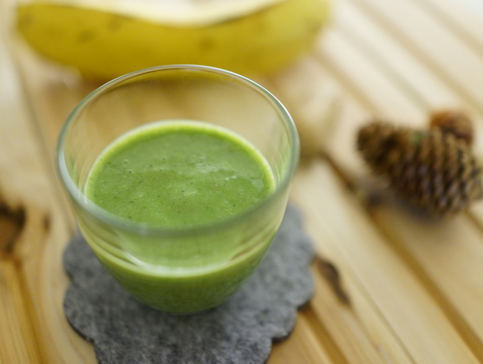 バナナとほうれん草のスムージー