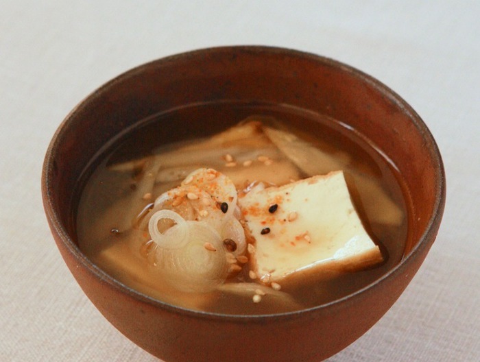 厚揚げとごぼうのコク旨味噌汁