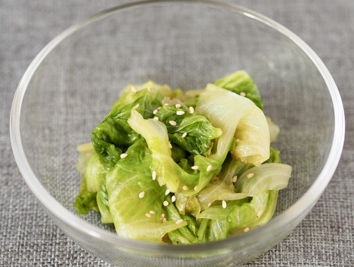 蒸しレタスの柚子胡椒ナムル