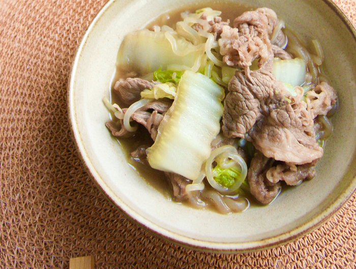 丼にも 牛肉と白菜のすき煮