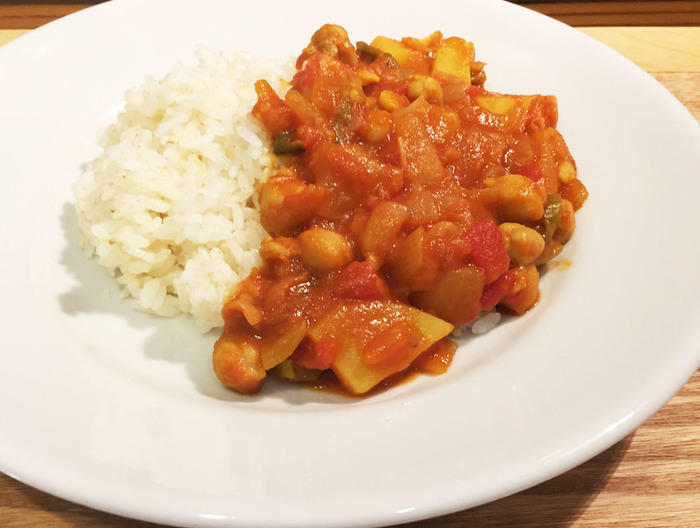 ひよこ豆とじゃがいものカレー