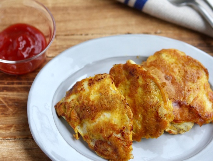 やわらか 鶏胸肉のカレーチーズピカタ