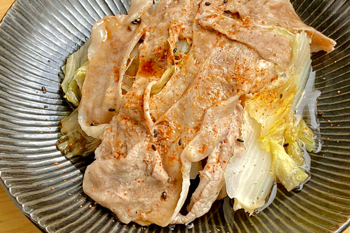 白菜と豚肉のフライパン蒸し