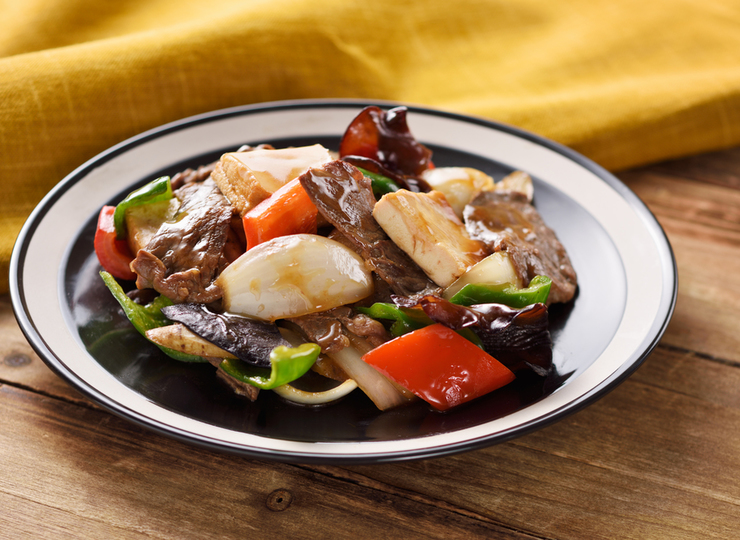 厚揚げと牛肉のオイスターソース炒め