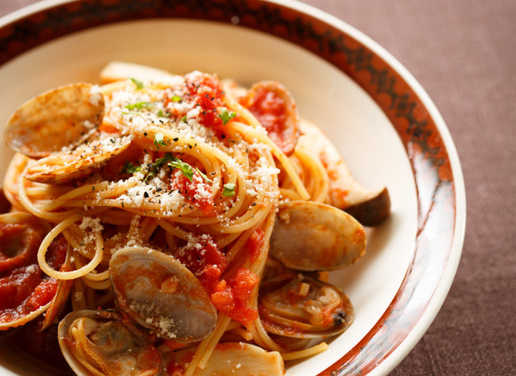 あさりのトマトパスタ