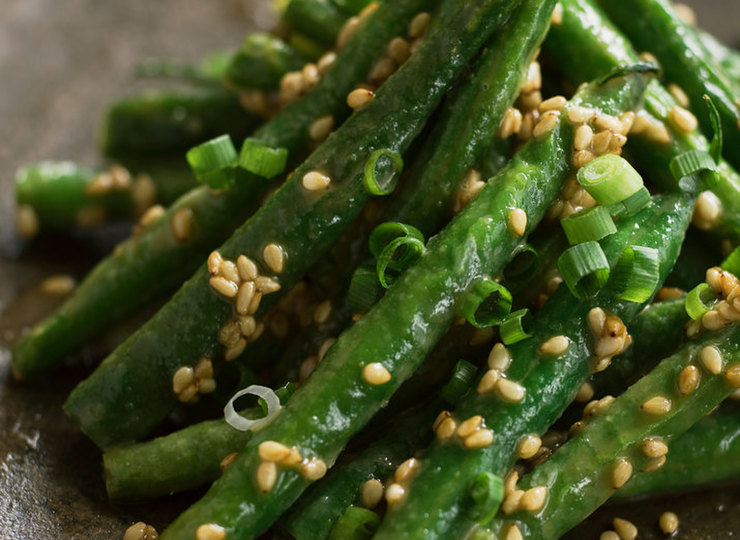 揚げいんげんのごまあえ
