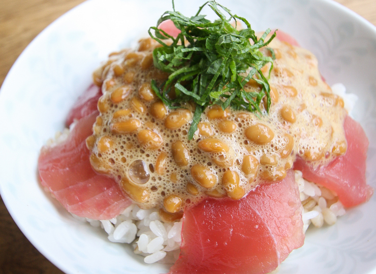 さっぱり まぐろ納豆丼