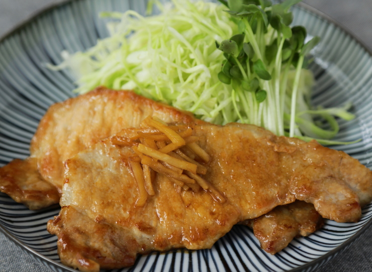 脂質を抑えた 豚のしょうが焼き