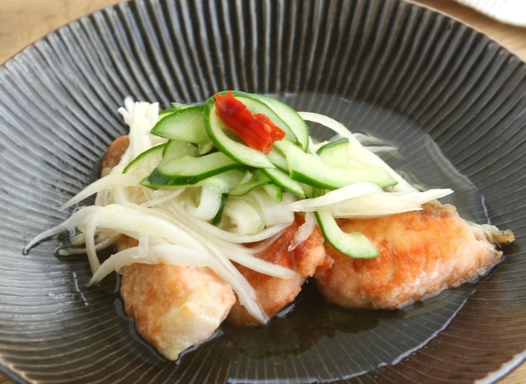 揚げない 鮭の南蛮漬け