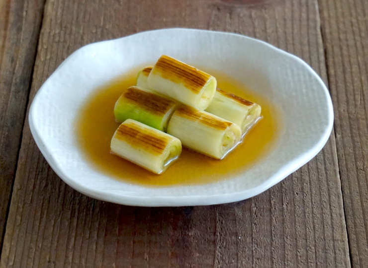 白ねぎの焼きびたし