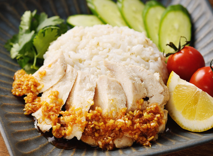 電子レンジで シンガポールチキンライス