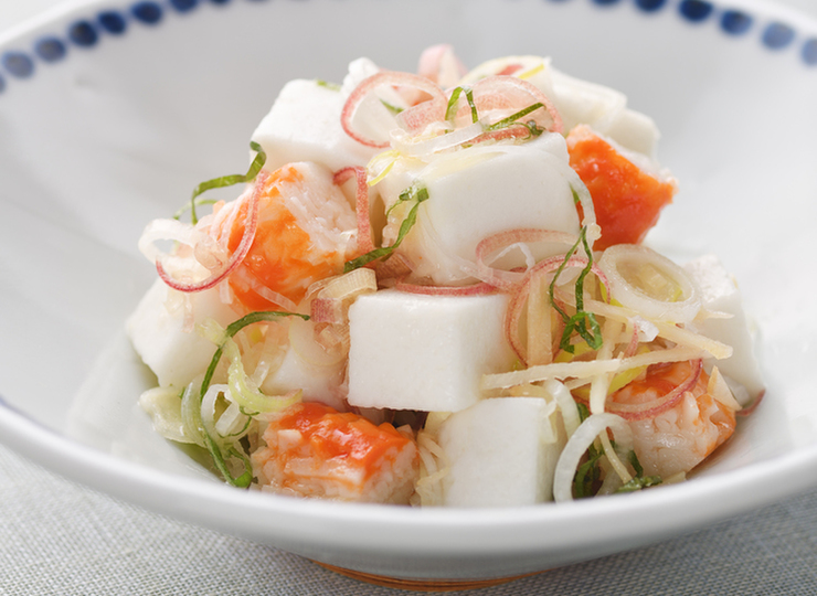 はんぺんとサラダしたらばスリムのどっさり薬味あえ