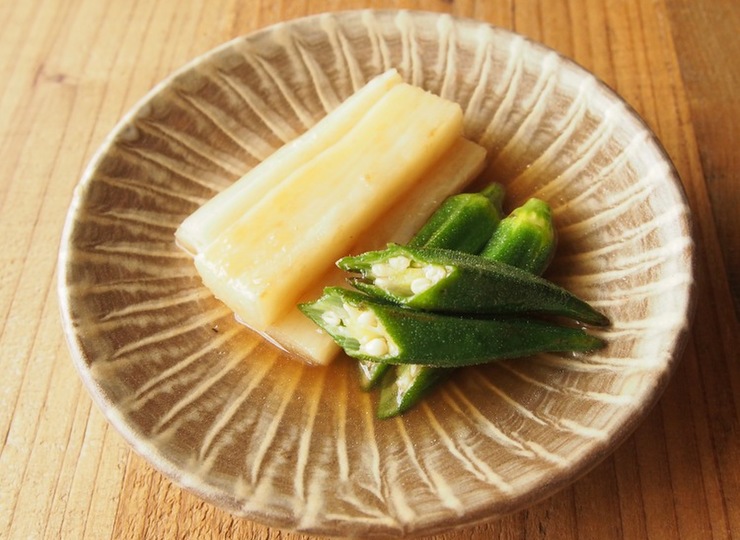 オクラと長芋の焼き浸し
