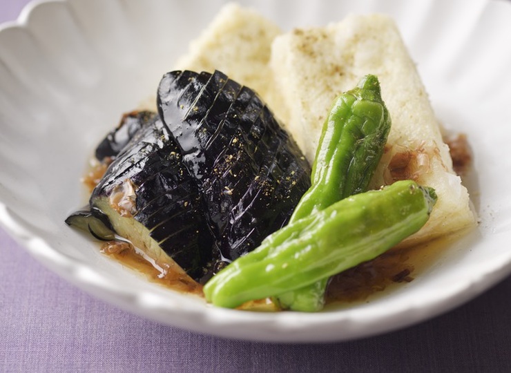 山椒香る 豆腐となすの揚げだし風