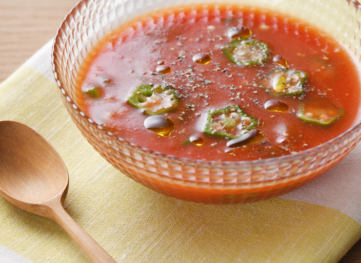 トマトジュースでカンタン冷製スープ